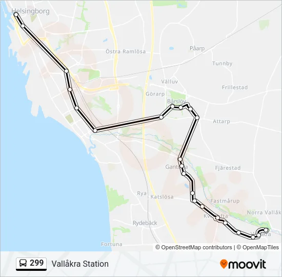 299 Bus Line Map