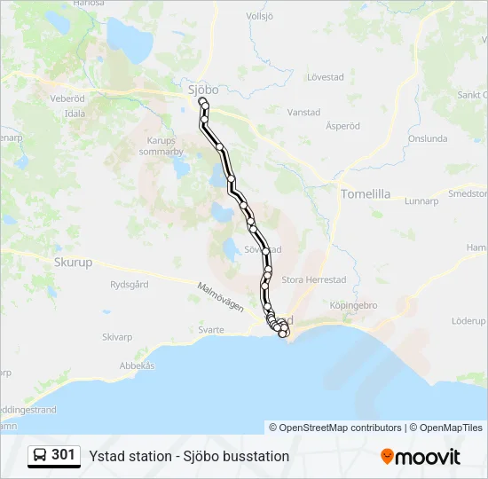 301 Bus Line Map