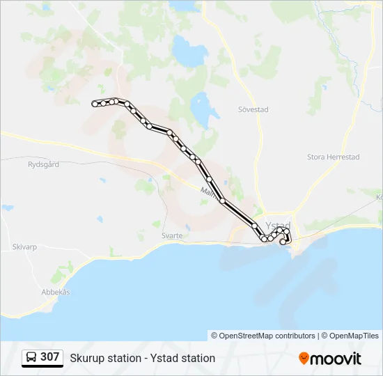 307 Bus Line Map
