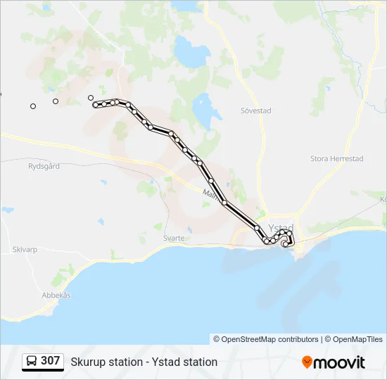 307 Bus Line Map