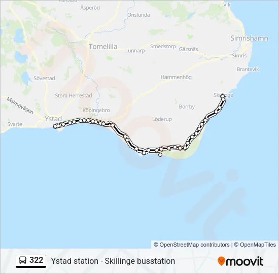 322 Bus Line Map