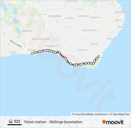 322 Bus Line Map