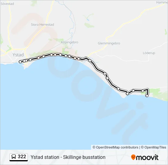 322 Bus Line Map