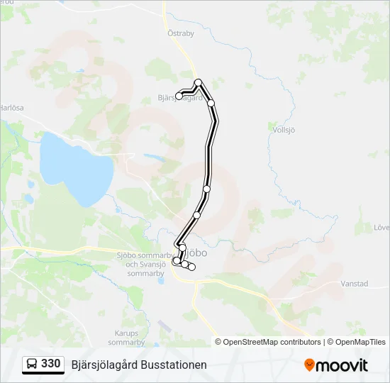 330 Bus Line Map