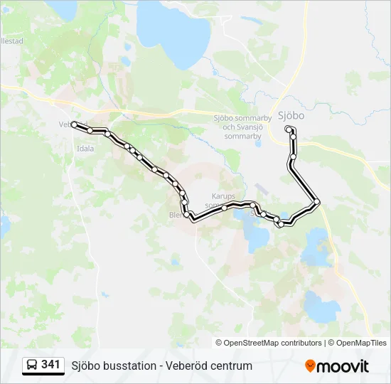 341 Bus Line Map