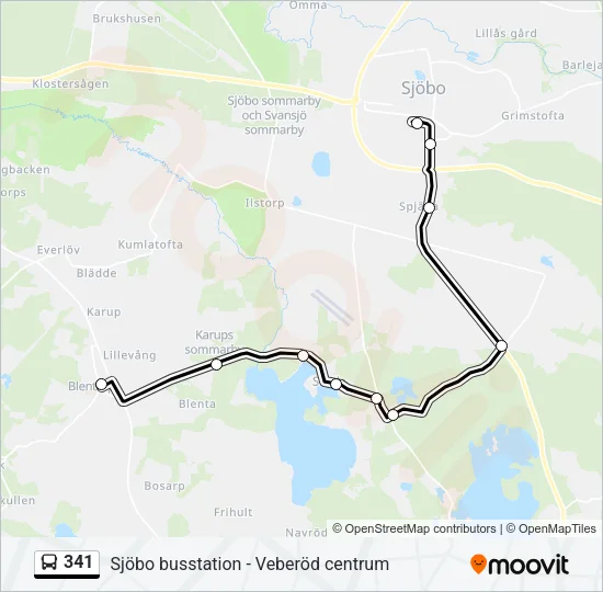 341 Bus Line Map