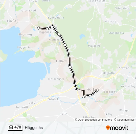 470 Bus Line Map