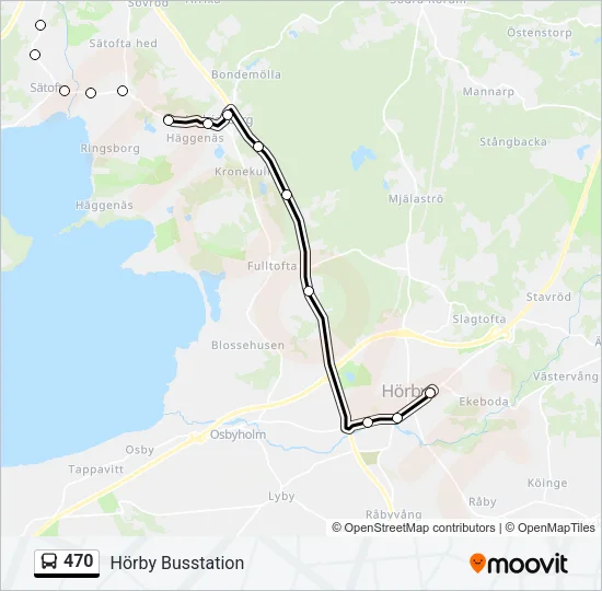 470 Bus Line Map