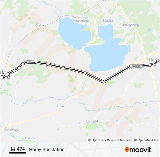 474 Route: Schedules, Stops & Maps - Hörby Busstation (Updated)