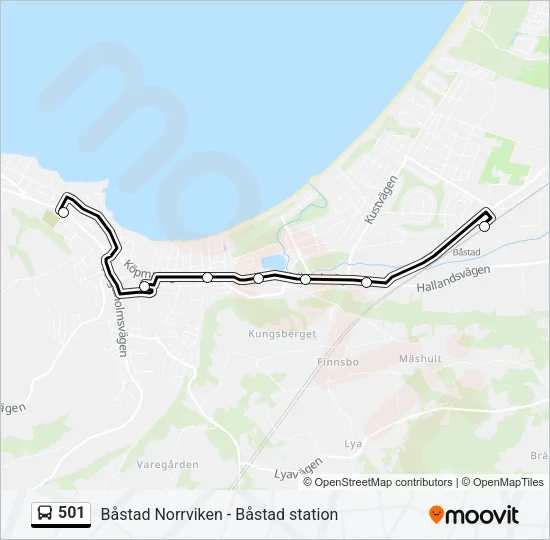 501 Bus Line Map