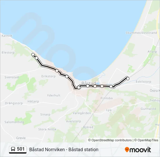501 Bus Line Map