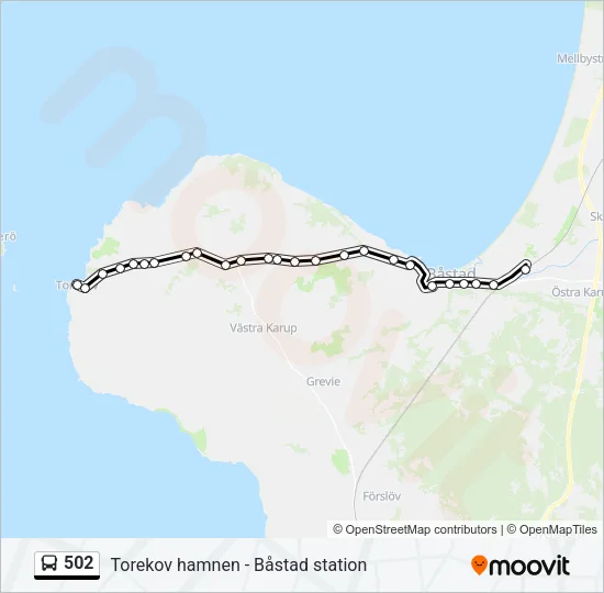 502 Bus Line Map