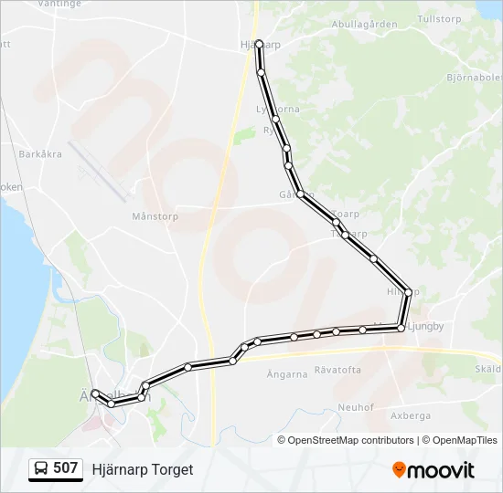 507 Bus Line Map