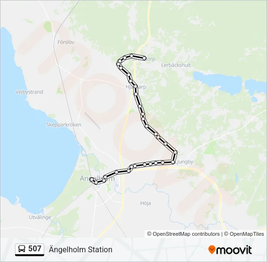 507 Bus Line Map