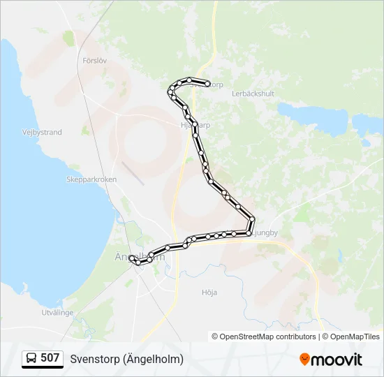 507 Bus Line Map