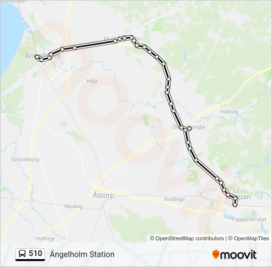 510 Bus Line Map