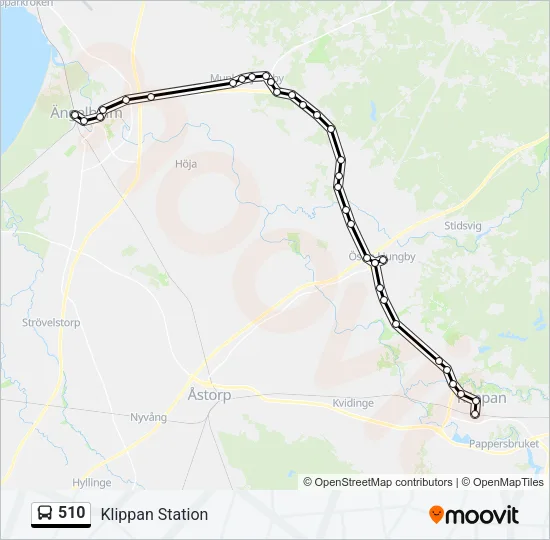 510 Bus Line Map