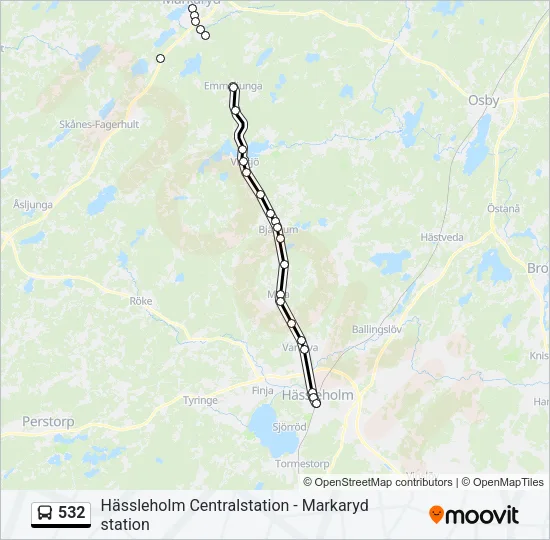 532 Bus Line Map