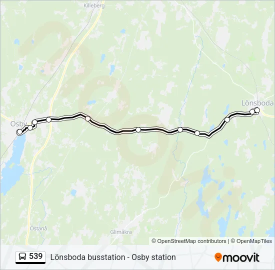 539 Bus Line Map