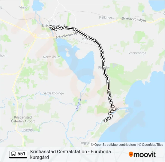 551 Bus Line Map