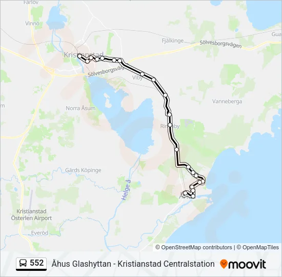 552 Bus Line Map