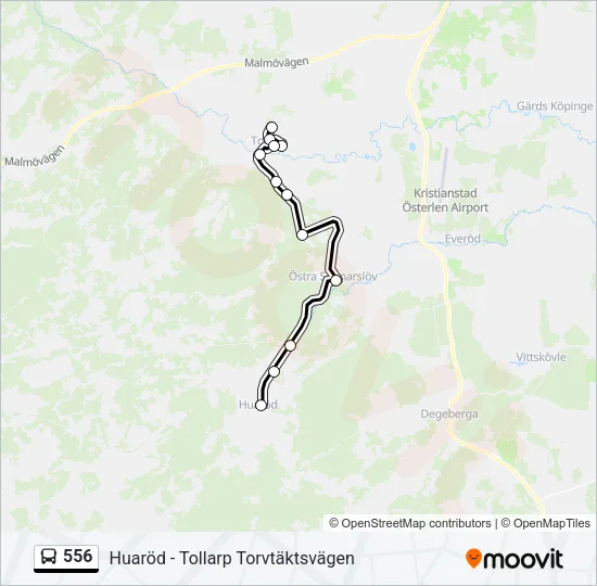 556 Bus Line Map