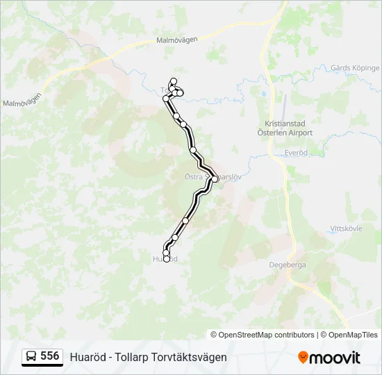 556 Bus Line Map