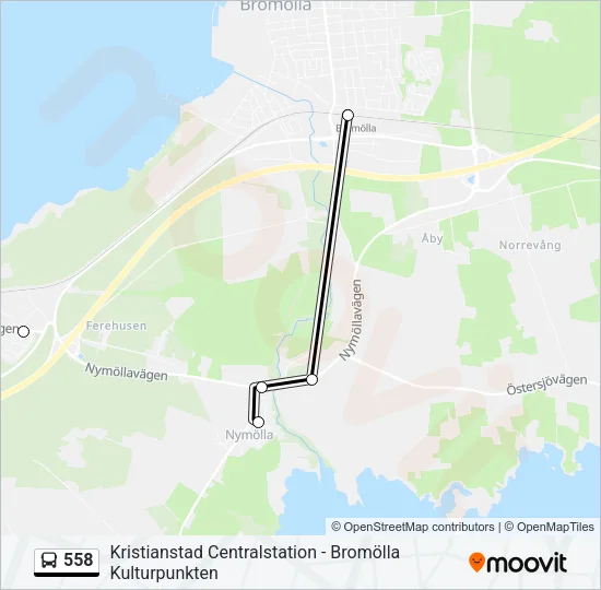 558 Bus Line Map