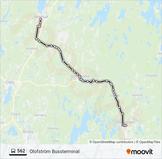 562 Bus Line Map