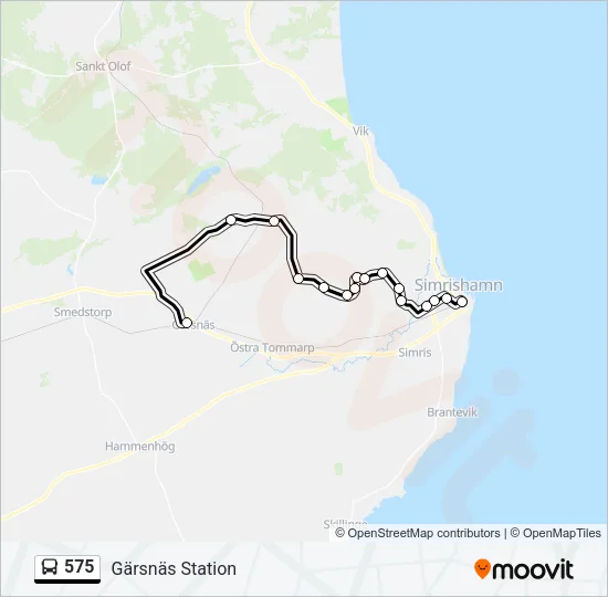 575 Bus Line Map