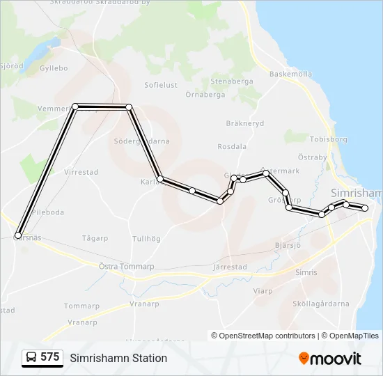 575 Bus Line Map