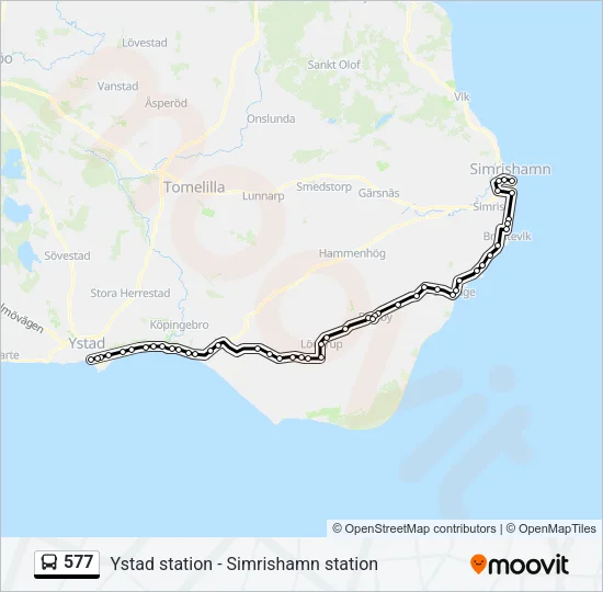 577 Bus Line Map