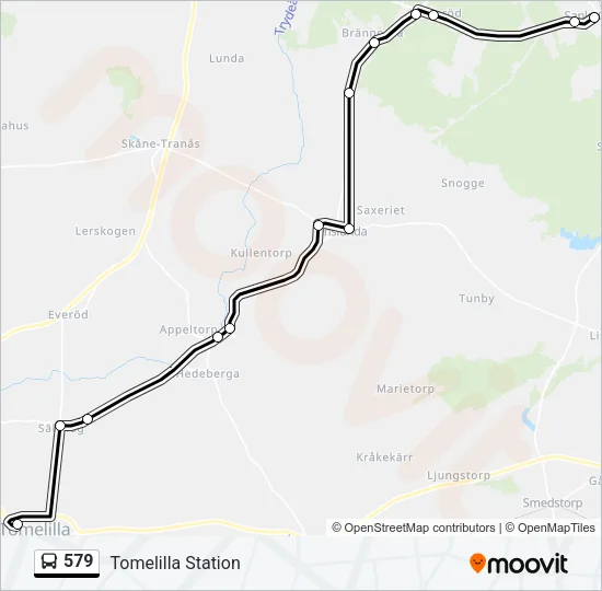 579 Bus Line Map