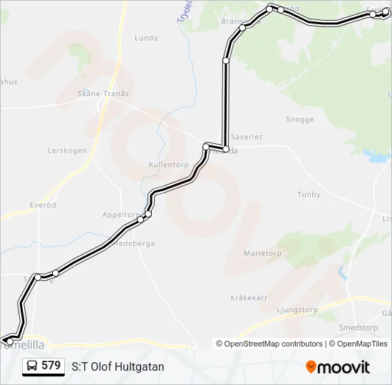 579 Bus Line Map