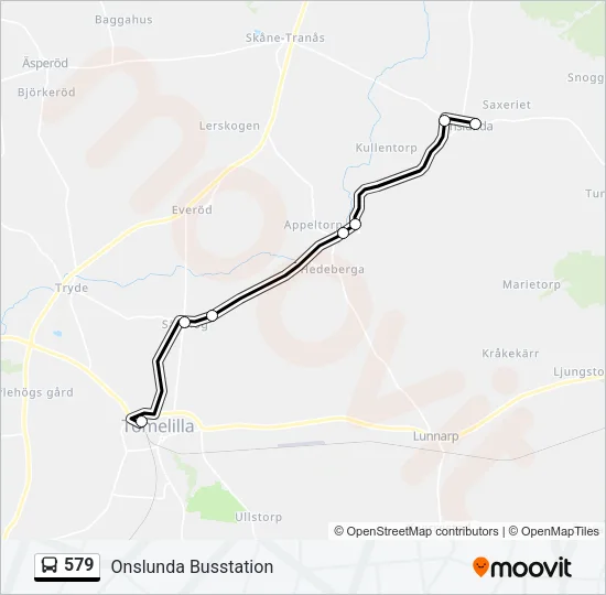 579 Bus Line Map