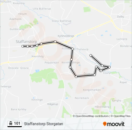 101 Cable Car Line Map