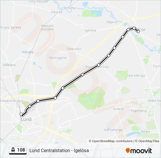 108 Cable Car Line Map