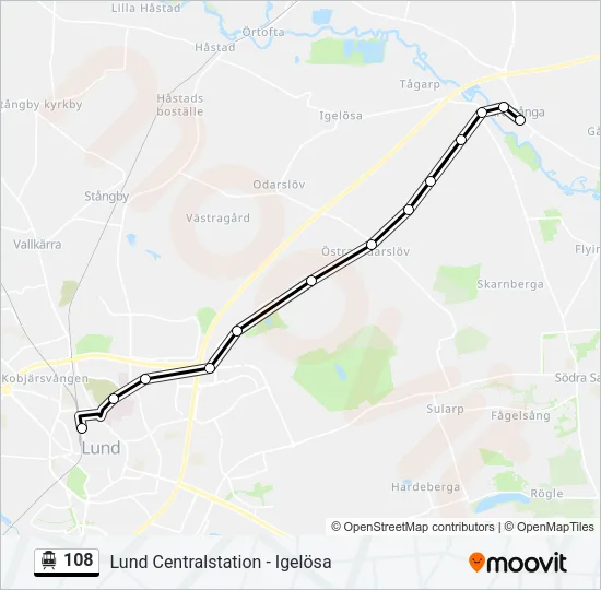 108 Cable Car Line Map