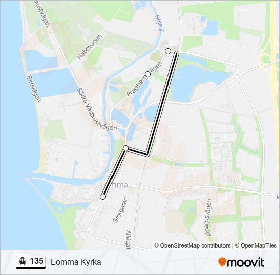 135 cable car Line Map