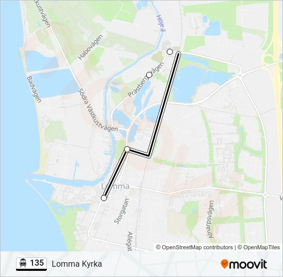 135 Cable Car Line Map