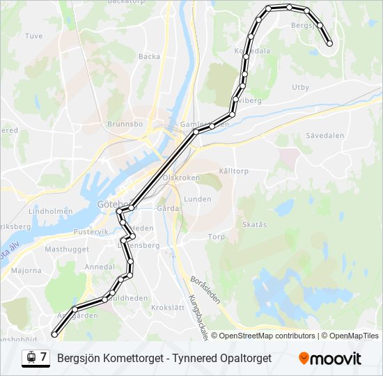 7 Route: Schedules, Stops & Maps - Göteborg Marklandsgatan (Updated)