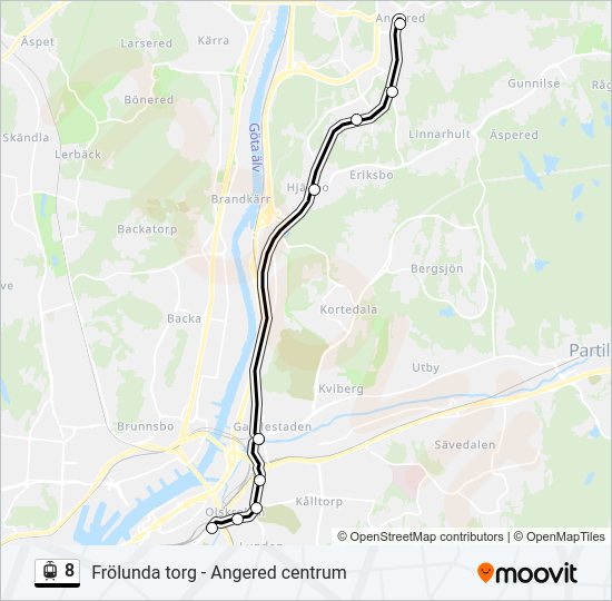 8 light rail Line Map