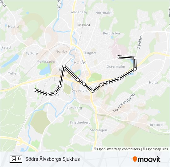 6 bus Line Map