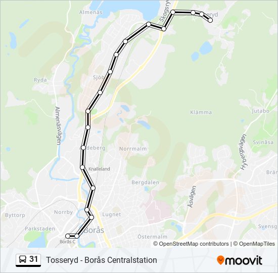 31 Route: Schedules, Stops & Maps - Borås Centralstation (Updated)