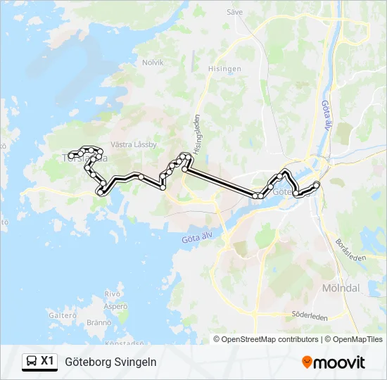 X1  Line Map