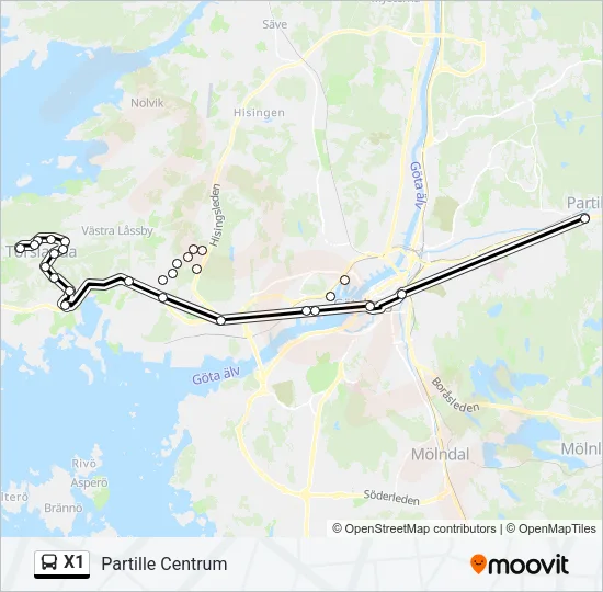 X1  Line Map