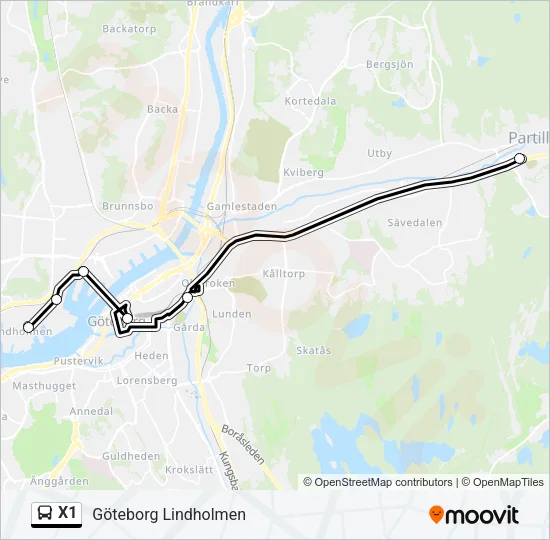 X1  Line Map