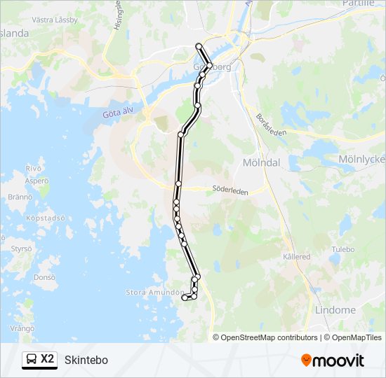 x2 Route: Schedules, Stops & Maps - Skintebo (Updated)