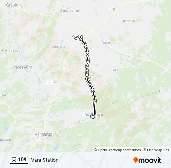 109 bus Line Map