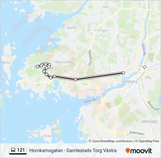121  Line Map